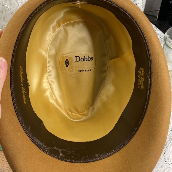 COPY - Dobbs New York Fedora Hat with Braid  Size 58.8 cm 7 1/4 - 7 3/8  Large - Picture 7 of 7